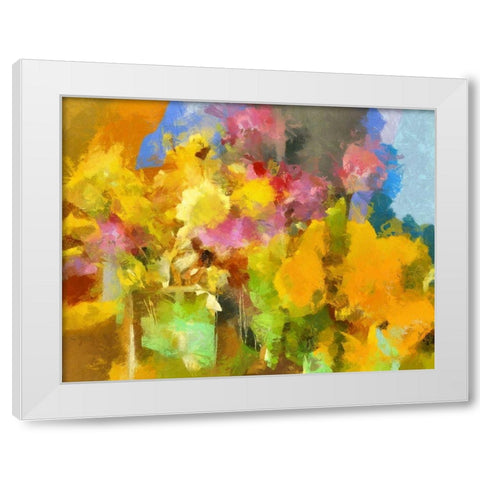 Floral Display White Modern Wood Framed Art Print by Bolokofsky, Ronald