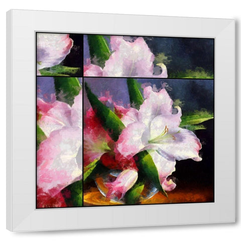 Close Up Lilly White Modern Wood Framed Art Print by Bolokofsky, Ronald