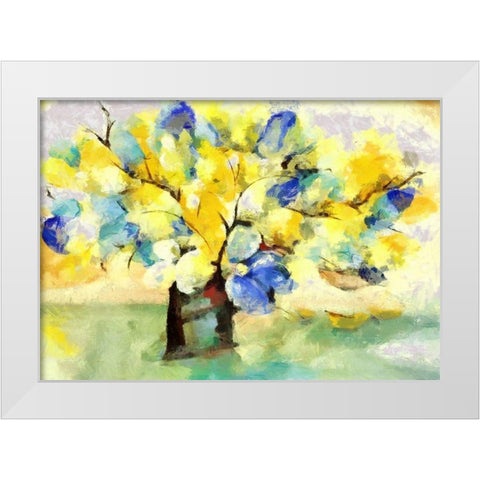 Floral Pizzazz II White Modern Wood Framed Art Print by Bolokofsky, Ronald