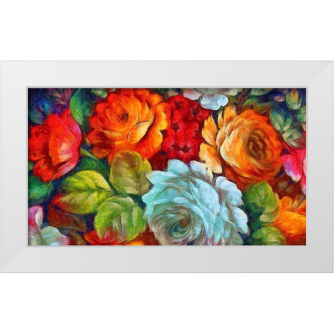 Garden Bunch White Modern Wood Framed Art Print by Bolokofsky, Ronald