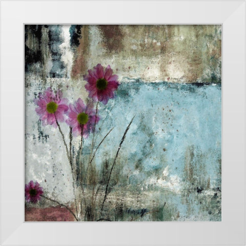 Pastel Daisys II White Modern Wood Framed Art Print by Bolokofsky, Ronald