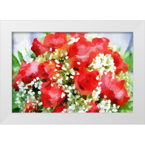 Red Red Roses White Modern Wood Framed Art Print by Bolokofsky, Ronald
