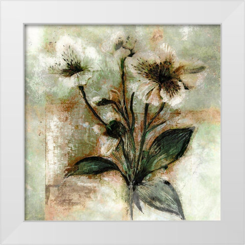 White Petals II White Modern Wood Framed Art Print by Bolokofsky, Ronald