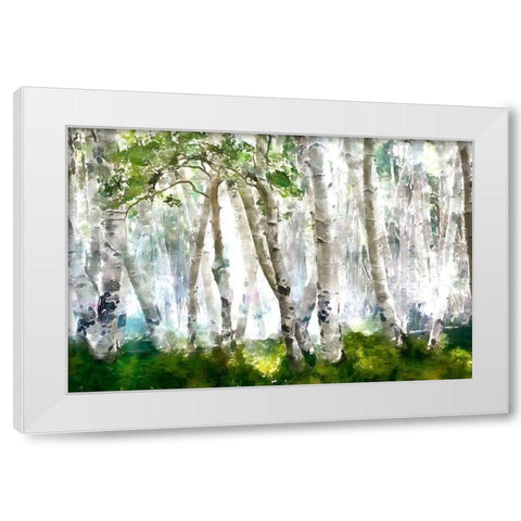 Elm Forest White Modern Wood Framed Art Print by Bolokofsky, Ronald