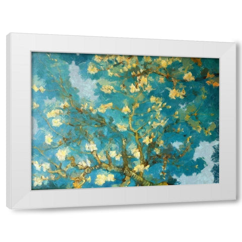 Cherry Blossoms White Modern Wood Framed Art Print by Bolokofsky, Ronald