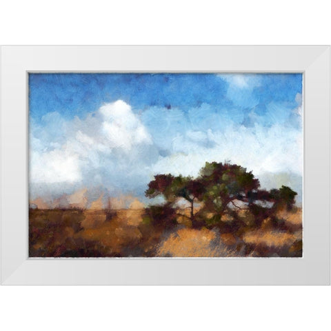 Golden Field White Modern Wood Framed Art Print by Bolokofsky, Ronald