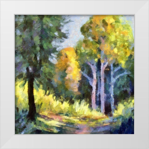 Forest Walk White Modern Wood Framed Art Print by Bolokofsky, Ronald
