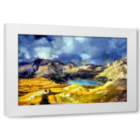 Allos Lake White Modern Wood Framed Art Print by Bolokofsky, Ronald