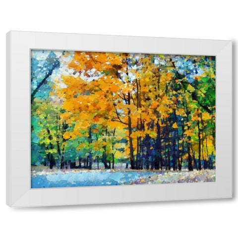 Autumn Light White Modern Wood Framed Art Print by Bolokofsky, Ronald