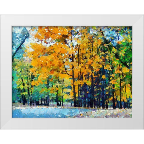 Autumn Light White Modern Wood Framed Art Print by Bolokofsky, Ronald
