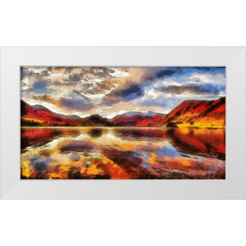 Bierstadt Sunrise White Modern Wood Framed Art Print by Bolokofsky, Ronald