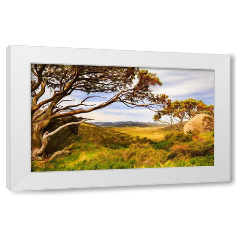 Charlottes Pass White Modern Wood Framed Art Print by Bolokofsky, Ronald