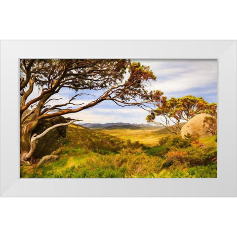 Charlottes Pass White Modern Wood Framed Art Print by Bolokofsky, Ronald