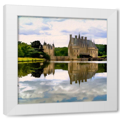 Chateau de la Bretesche White Modern Wood Framed Art Print by Bolokofsky, Ronald