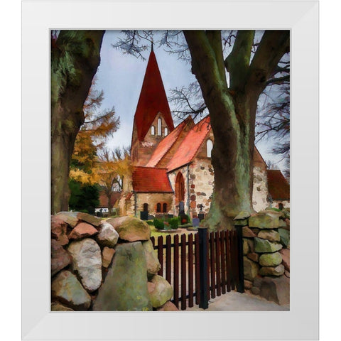 Welcome White Modern Wood Framed Art Print by Bolokofsky, Ronald
