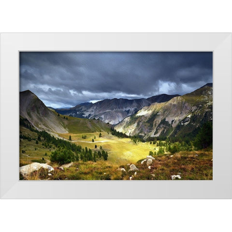 Queyras French Alps White Modern Wood Framed Art Print by Bolokofsky, Ronald