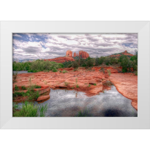 Sedona White Modern Wood Framed Art Print by Bolokofsky, Ronald