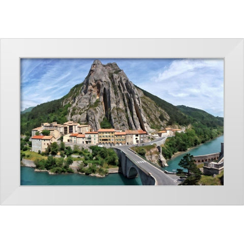The Rock White Modern Wood Framed Art Print by Bolokofsky, Ronald