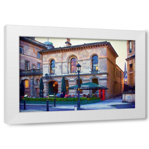 Browns Brasserie White Modern Wood Framed Art Print by Bolokofsky, Ronald