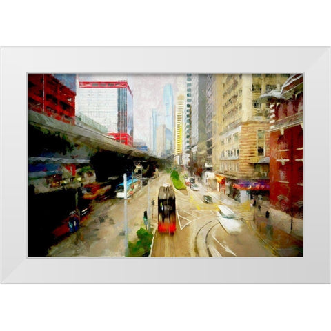 Central Hong Kong White Modern Wood Framed Art Print by Bolokofsky, Ronald