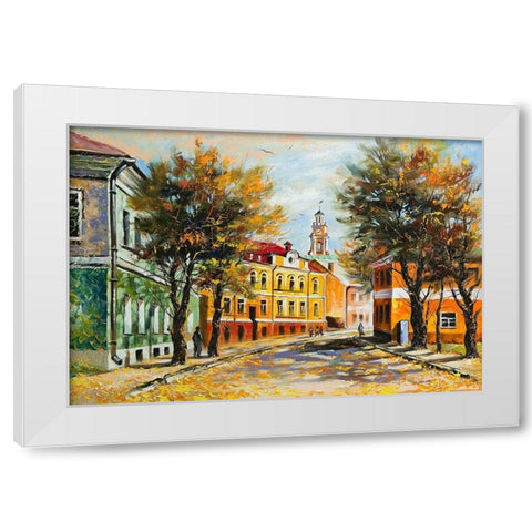 Autumn Afternoon White Modern Wood Framed Art Print by Bolokofsky, Ronald