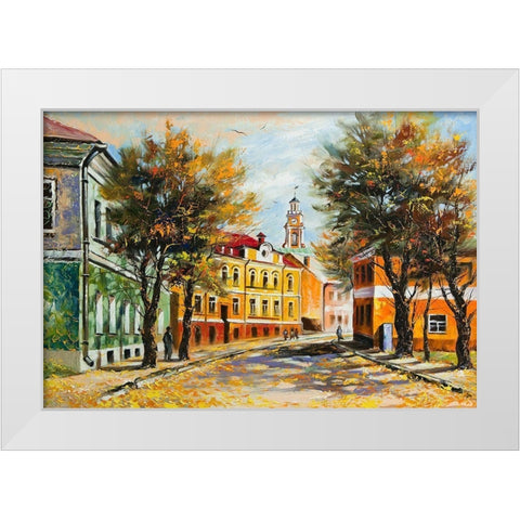 Autumn Afternoon White Modern Wood Framed Art Print by Bolokofsky, Ronald
