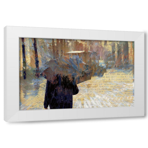 Hard Rain Is Gonna Fall White Modern Wood Framed Art Print by Bolokofsky, Ronald