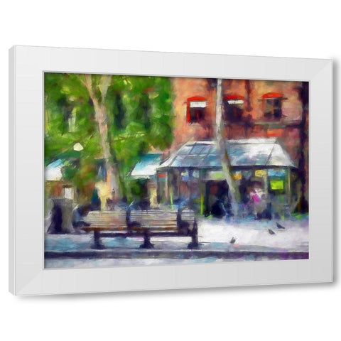 Our Town White Modern Wood Framed Art Print by Bolokofsky, Ronald
