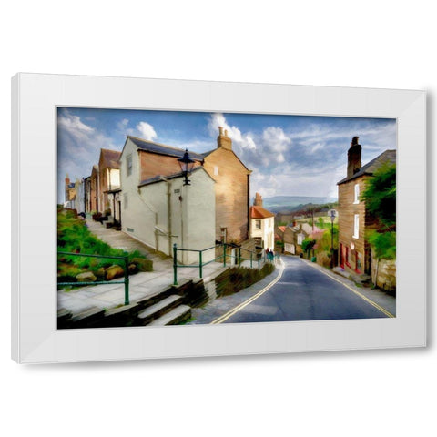 Robin Hoods Bay II White Modern Wood Framed Art Print by Bolokofsky, Ronald