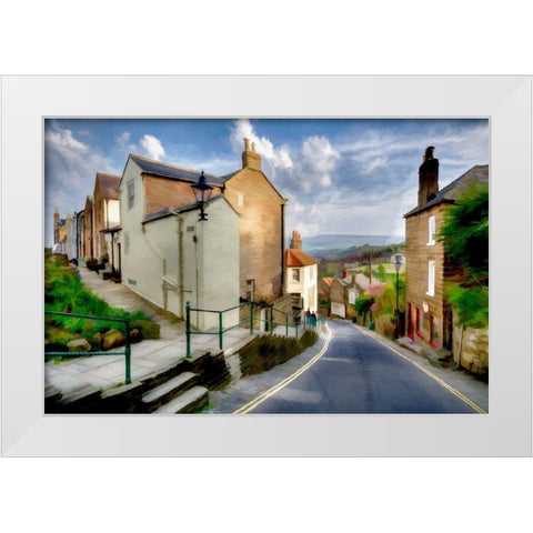 Robin Hoods Bay II White Modern Wood Framed Art Print by Bolokofsky, Ronald