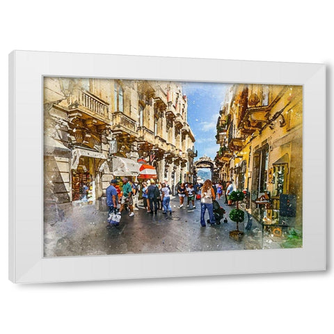Sicily White Modern Wood Framed Art Print by Bolokofsky, Ronald