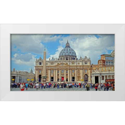 St. Peters Basilica White Modern Wood Framed Art Print by Bolokofsky, Ronald
