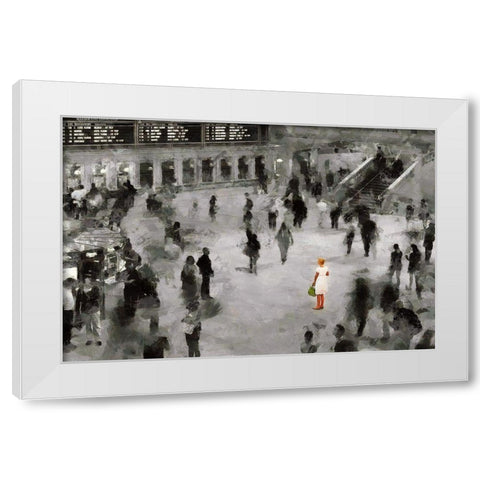 Standing Out In a Crowd White Modern Wood Framed Art Print by Bolokofsky, Ronald