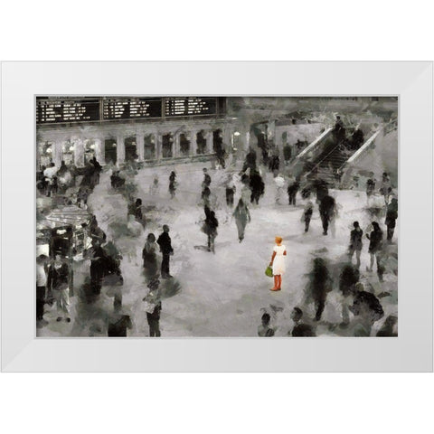 Standing Out In a Crowd White Modern Wood Framed Art Print by Bolokofsky, Ronald