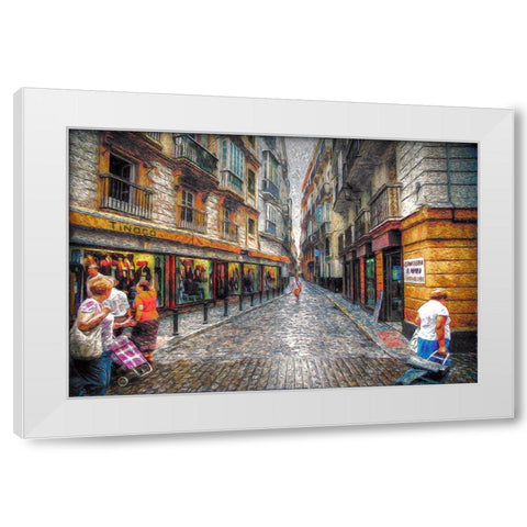 Tinoco White Modern Wood Framed Art Print by Bolokofsky, Ronald