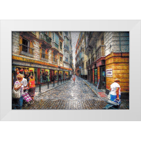 Tinoco White Modern Wood Framed Art Print by Bolokofsky, Ronald