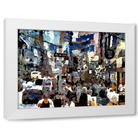 Urban Congestion White Modern Wood Framed Art Print by Bolokofsky, Ronald