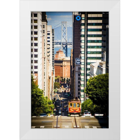 View Down Van Ness White Modern Wood Framed Art Print by Bolokofsky, Ronald
