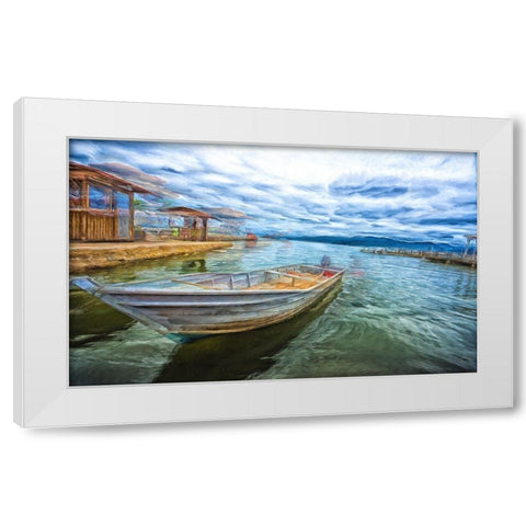 Docked White Modern Wood Framed Art Print by Bolokofsky, Ronald