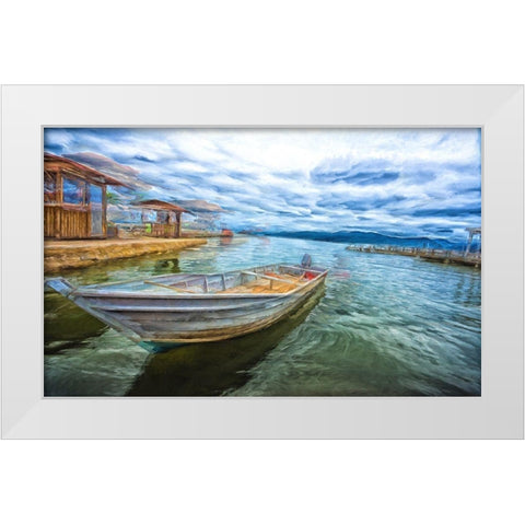 Docked White Modern Wood Framed Art Print by Bolokofsky, Ronald