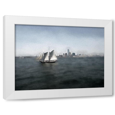 A Warm Haze White Modern Wood Framed Art Print by Bolokofsky, Ronald
