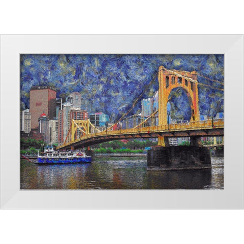 Andy Warhol Bridge  White Modern Wood Framed Art Print by Bolokofsky, Ronald