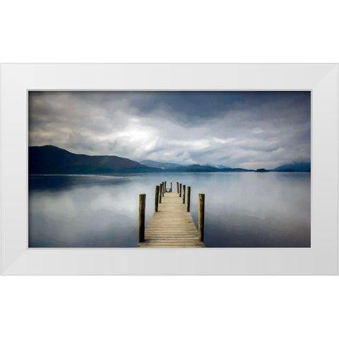 Ashness Landing White Modern Wood Framed Art Print by Bolokofsky, Ronald