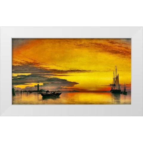 Break of Day White Modern Wood Framed Art Print by Bolokofsky, Ronald