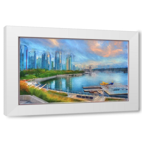 Coal Harbor White Modern Wood Framed Art Print by Bolokofsky, Ronald