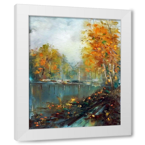 Foggy Day White Modern Wood Framed Art Print by Bolokofsky, Ronald