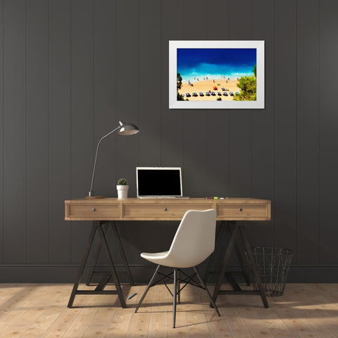 Greece White Modern Wood Framed Art Print by Bolokofsky, Ronald
