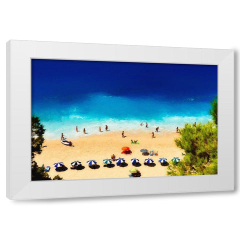 Greece White Modern Wood Framed Art Print by Bolokofsky, Ronald