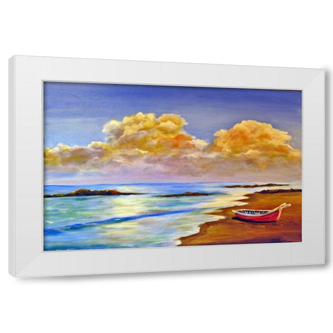 Beached White Modern Wood Framed Art Print by Bolokofsky, Ronald