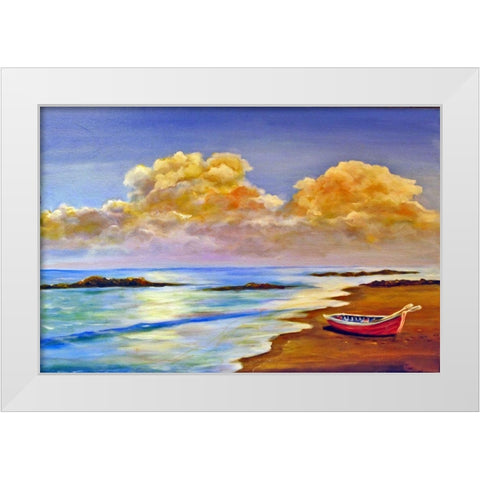 Beached White Modern Wood Framed Art Print by Bolokofsky, Ronald